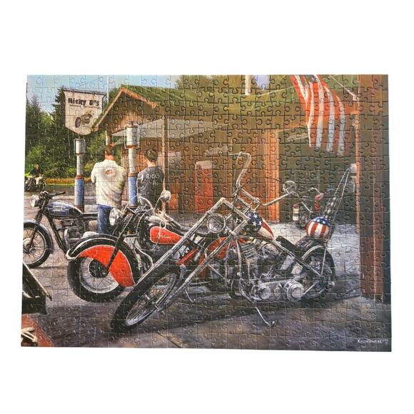 Imagination Puzzles 500 Pieces Kevin Daniel Artist Series Vintage Motorcycles - Picture 1 of 8